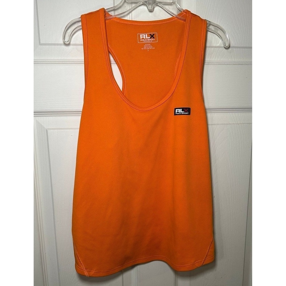 Vintage Orange Ralph Lauren Polo Sport Woman's tank top. Size large.